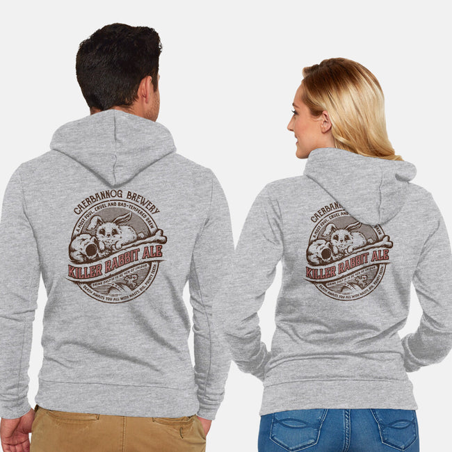 Killer Rabbit Ale-unisex zip-up sweatshirt-kg07