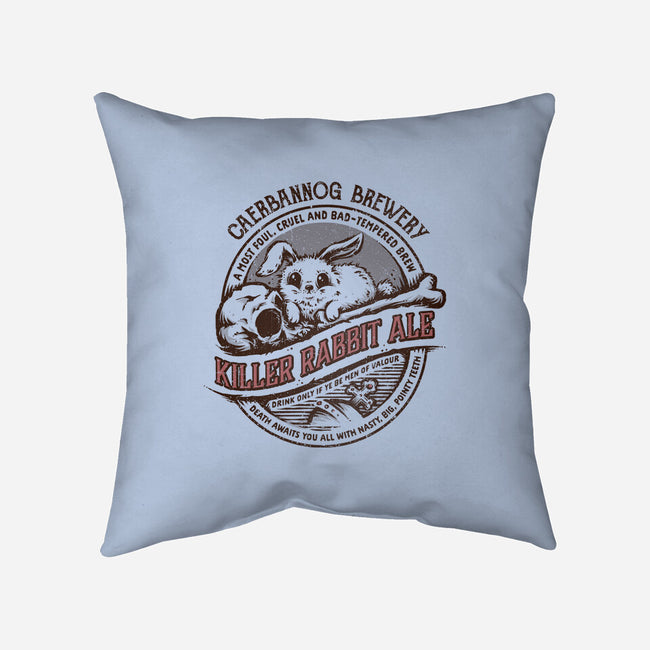 Killer Rabbit Ale-none removable cover w insert throw pillow-kg07