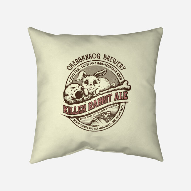 Killer Rabbit Ale-none removable cover w insert throw pillow-kg07
