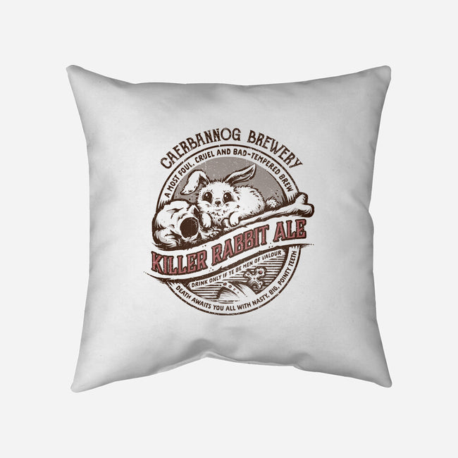 Killer Rabbit Ale-none removable cover w insert throw pillow-kg07