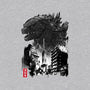 Godzilla Sumi-e-womens v-neck tee-DrMonekers