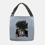 Godzilla Sumi-e-none adjustable tote bag-DrMonekers
