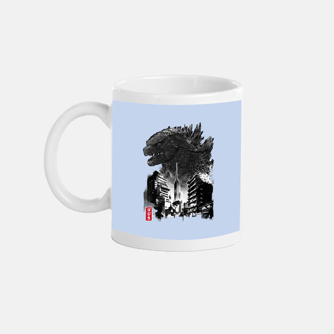 Godzilla Sumi-e-none mug drinkware-DrMonekers