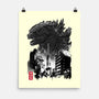 Godzilla Sumi-e-none matte poster-DrMonekers