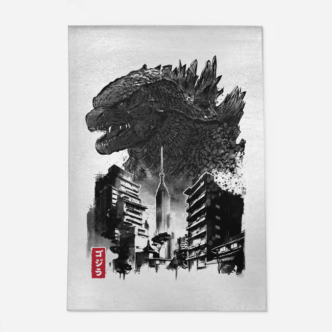Godzilla Sumi-e-none indoor rug-DrMonekers