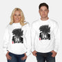 Godzilla Sumi-e-unisex crew neck sweatshirt-DrMonekers