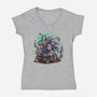 Magical Beasts-womens v-neck tee-fanfabio