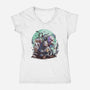 Magical Beasts-womens v-neck tee-fanfabio