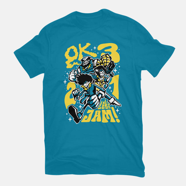 Cowboy Jam-womens fitted tee-demonigote