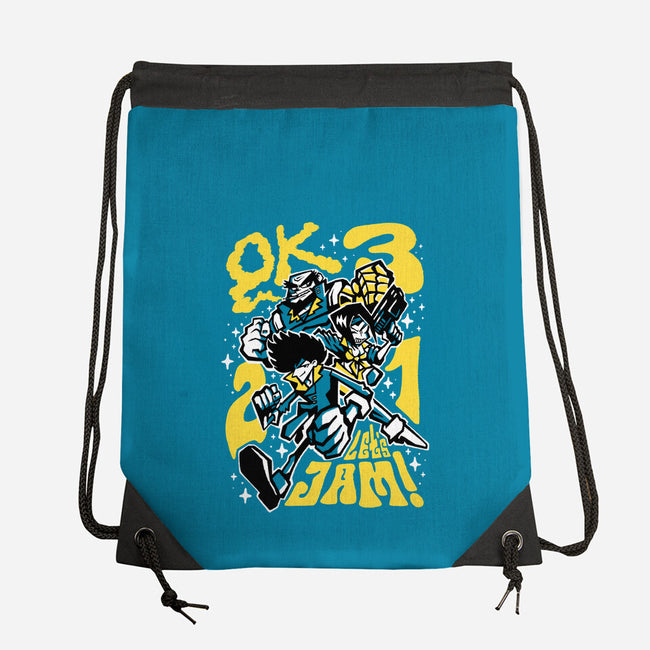 Cowboy Jam-none drawstring bag-demonigote