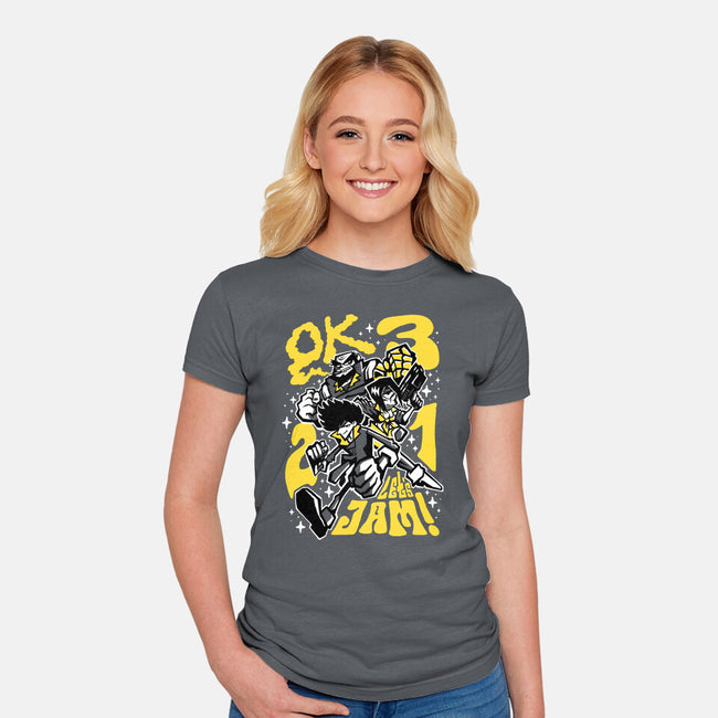 Cowboy Jam-womens fitted tee-demonigote