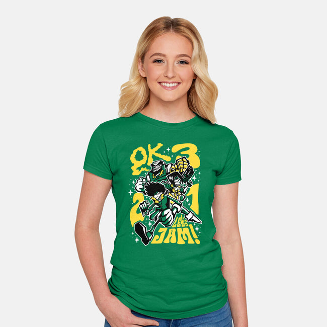 Cowboy Jam-womens fitted tee-demonigote