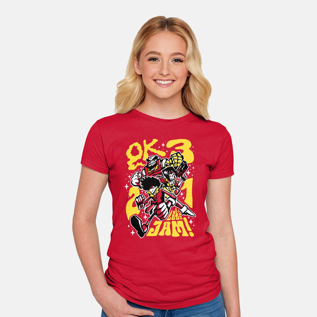 Cowboy Jam-womens fitted tee-demonigote