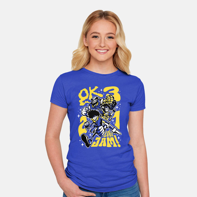 Cowboy Jam-womens fitted tee-demonigote