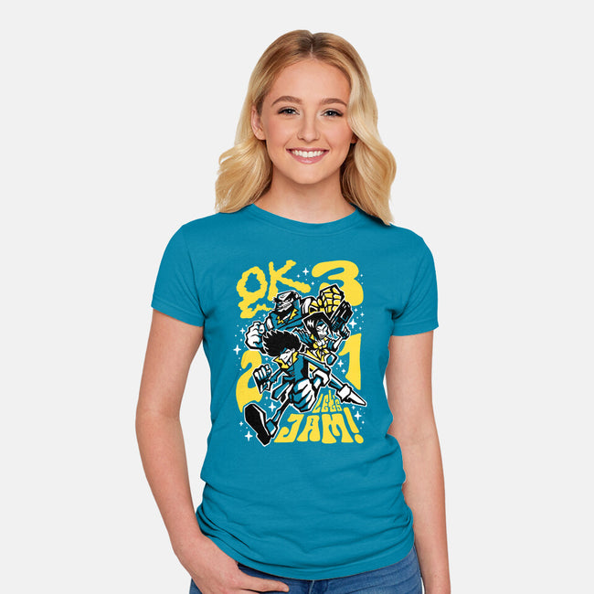 Cowboy Jam-womens fitted tee-demonigote