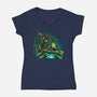 Barret And Cloud-womens v-neck tee-demonigote
