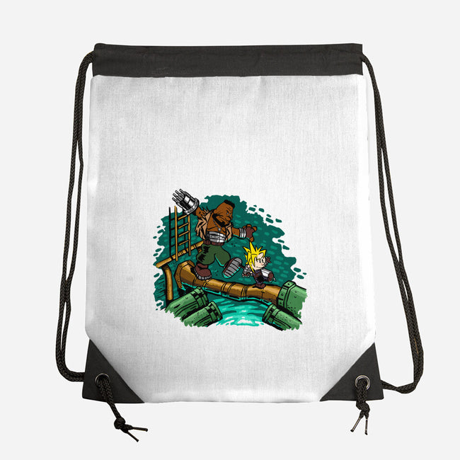 Barret And Cloud-none drawstring bag-demonigote
