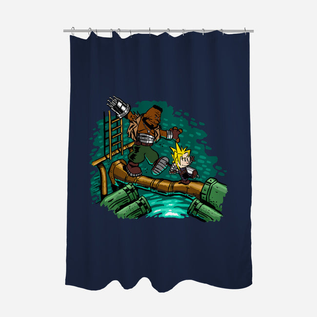 Barret And Cloud-none polyester shower curtain-demonigote