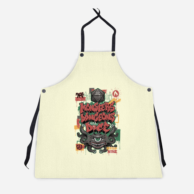 RPG Graffiti-unisex kitchen apron-Studio Mootant
