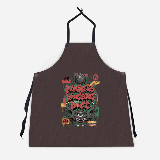 RPG Graffiti-unisex kitchen apron-Studio Mootant