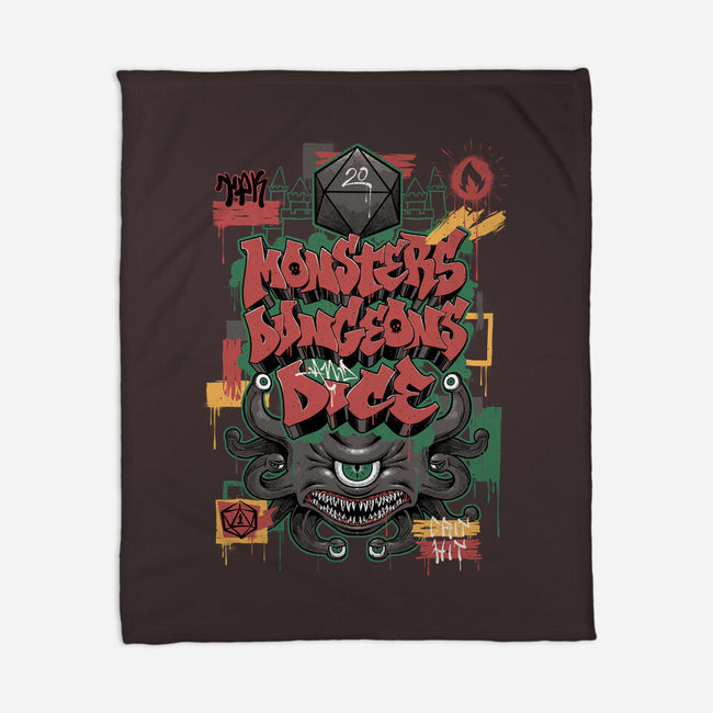 RPG Graffiti-none fleece blanket-Studio Mootant