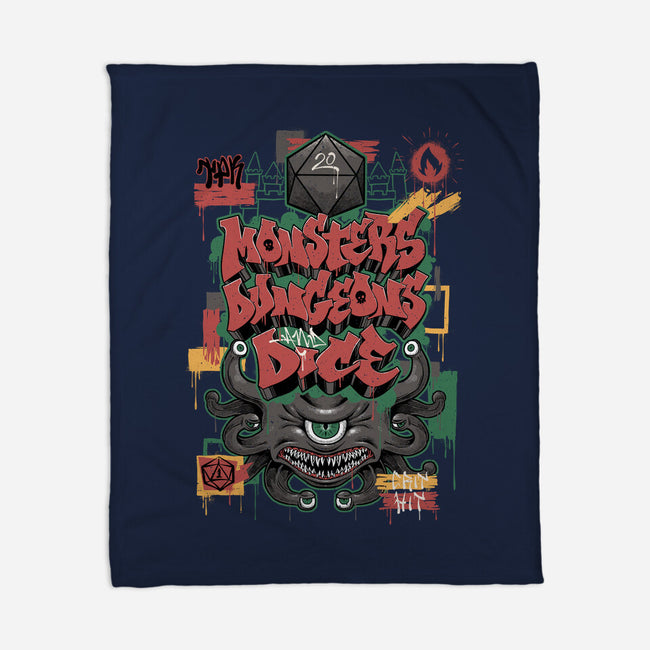 RPG Graffiti-none fleece blanket-Studio Mootant