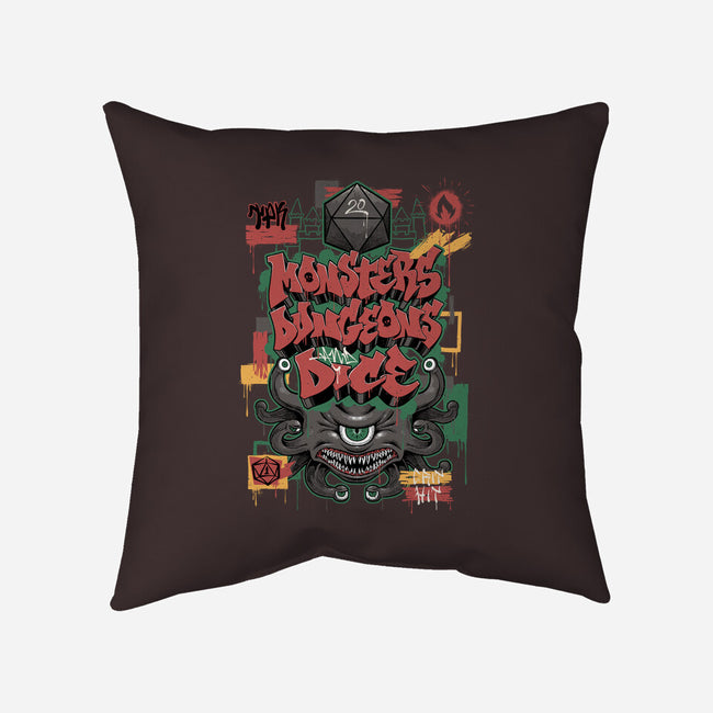 RPG Graffiti-none removable cover w insert throw pillow-Studio Mootant