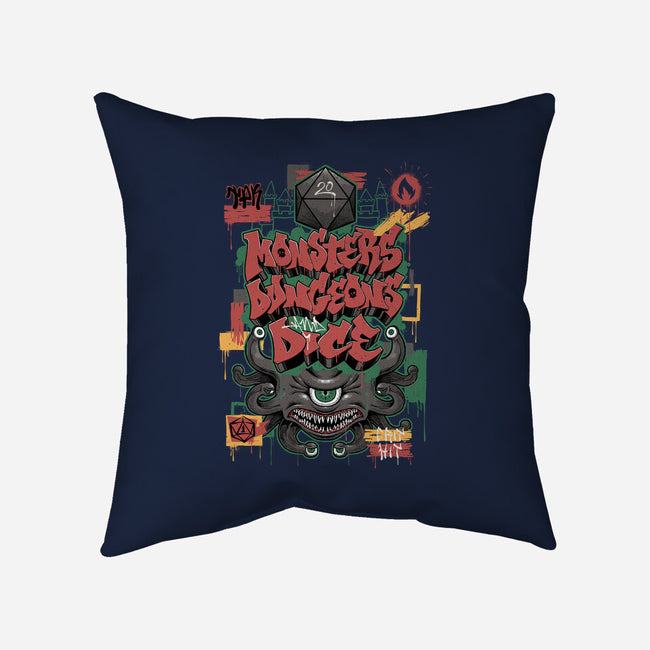 RPG Graffiti-none removable cover w insert throw pillow-Studio Mootant
