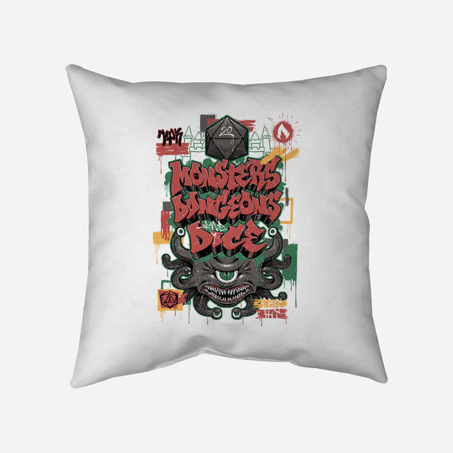 RPG Graffiti-none removable cover w insert throw pillow-Studio Mootant