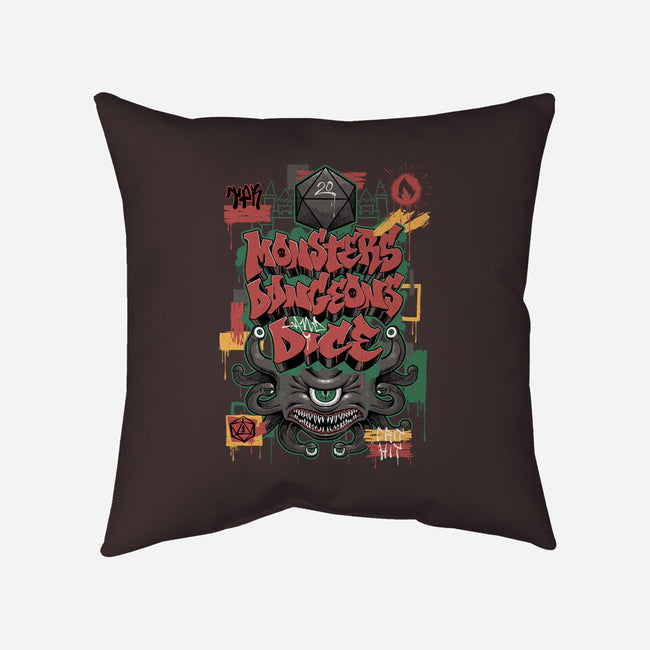 RPG Graffiti-none removable cover throw pillow-Studio Mootant