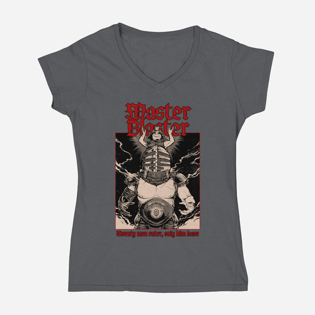 Master And Blaster-womens v-neck tee-Hafaell