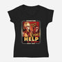 Leon Help-womens v-neck tee-daobiwan