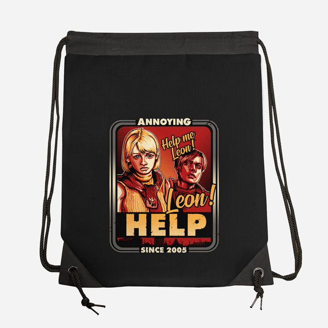 Leon Help-none drawstring bag-daobiwan