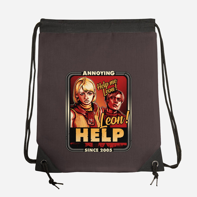 Leon Help-none drawstring bag-daobiwan