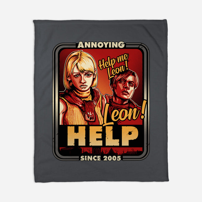 Leon Help-none fleece blanket-daobiwan