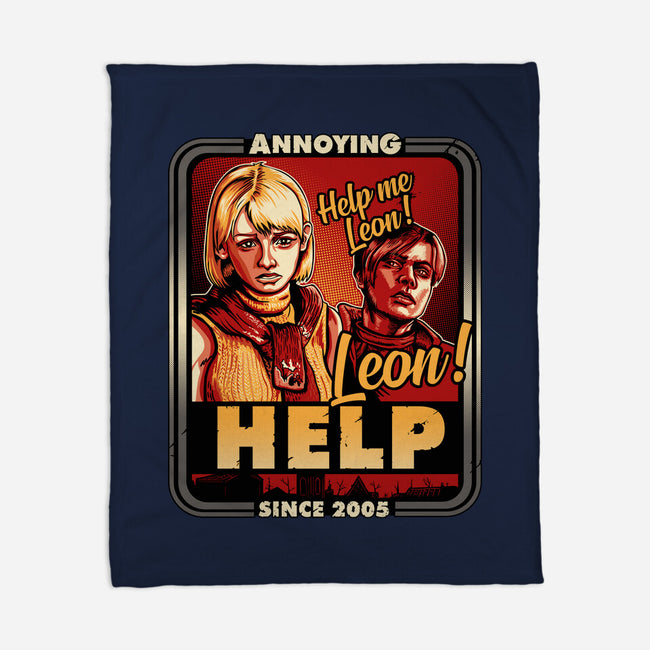 Leon Help-none fleece blanket-daobiwan