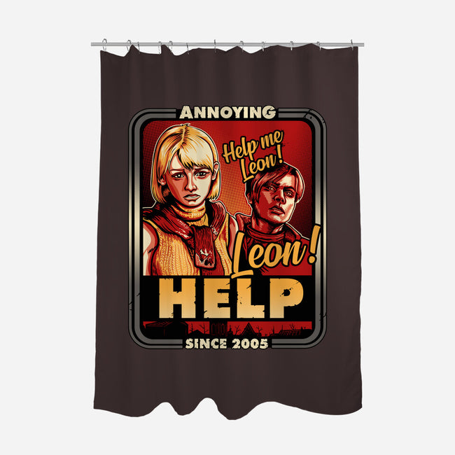 Leon Help-none polyester shower curtain-daobiwan