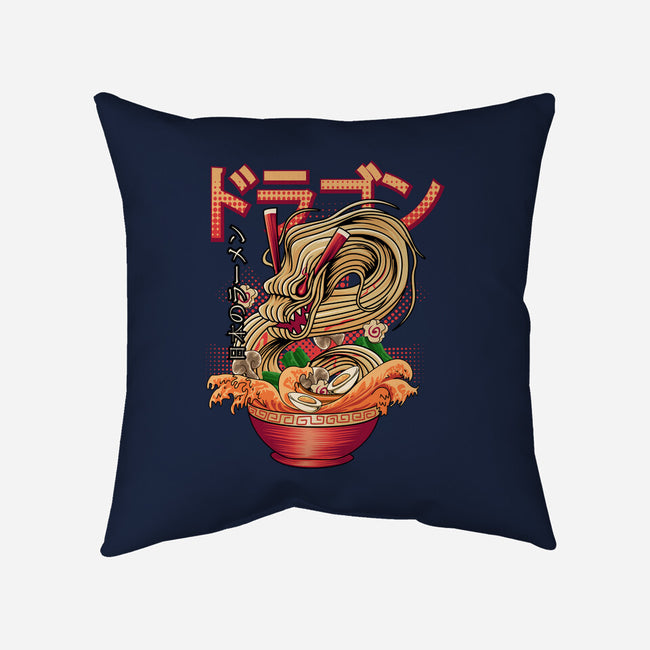 Ramen Dragon-none removable cover w insert throw pillow-Rudy