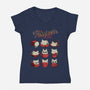 The Purrfect Fit-womens v-neck tee-Snouleaf