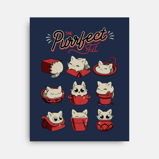 The Purrfect Fit-none stretched canvas-Snouleaf