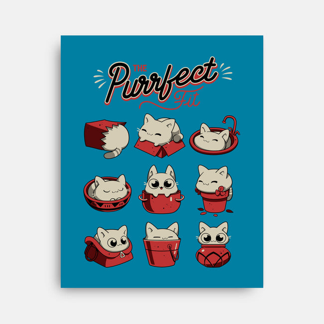 The Purrfect Fit-none stretched canvas-Snouleaf