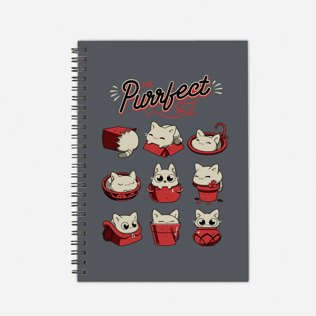 The Purrfect Fit-none dot grid notebook-Snouleaf