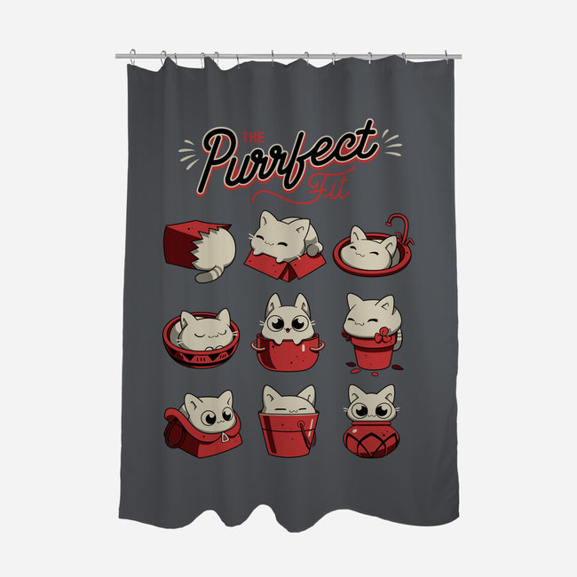 The Purrfect Fit-none polyester shower curtain-Snouleaf