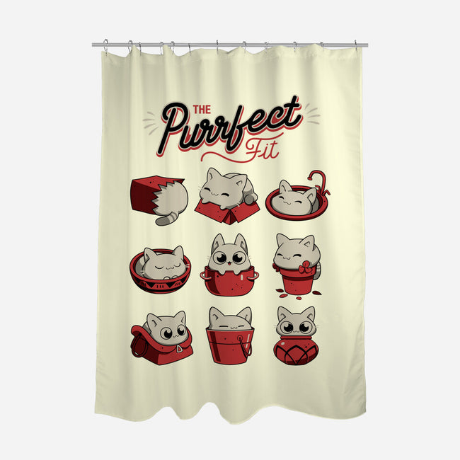 The Purrfect Fit-none polyester shower curtain-Snouleaf