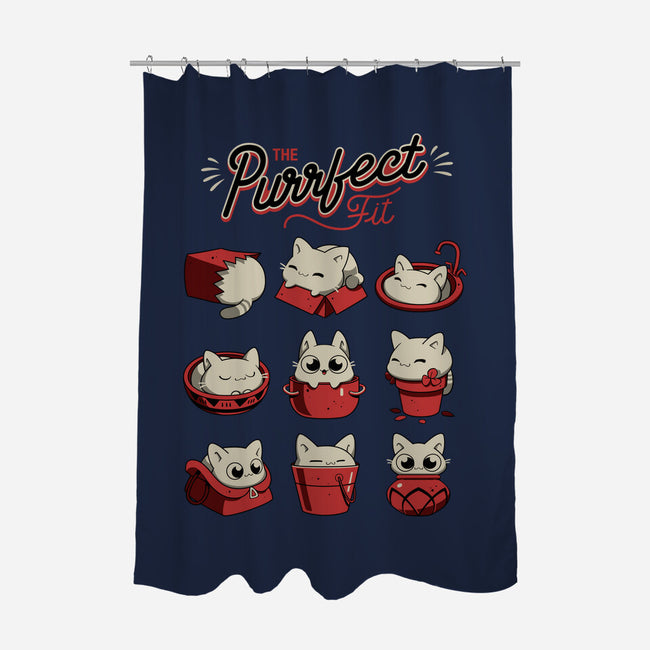 The Purrfect Fit-none polyester shower curtain-Snouleaf