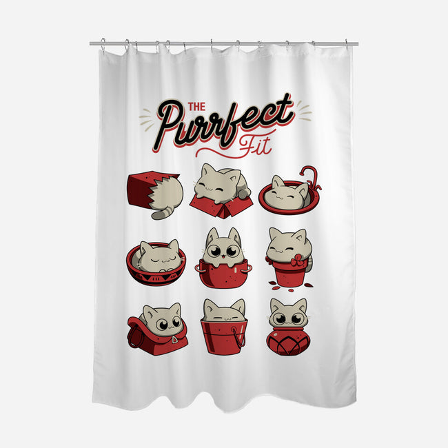 The Purrfect Fit-none polyester shower curtain-Snouleaf
