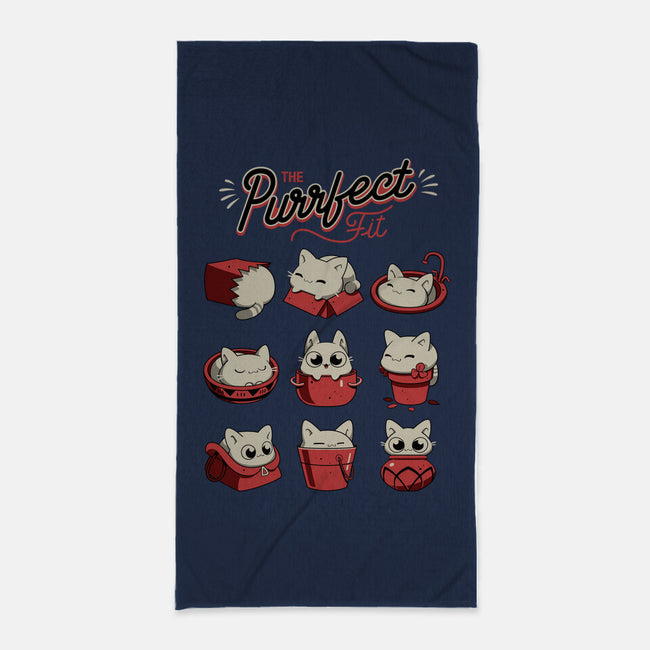 The Purrfect Fit-none beach towel-Snouleaf