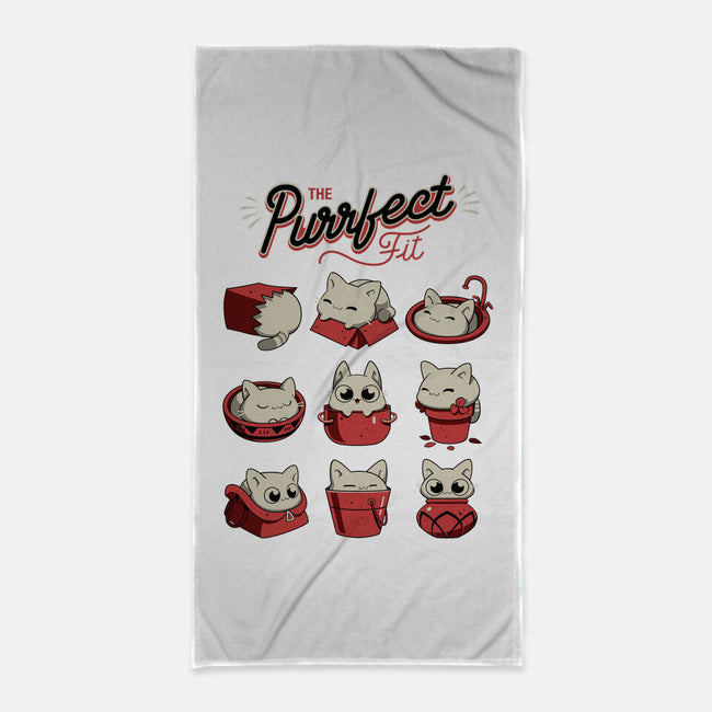 The Purrfect Fit-none beach towel-Snouleaf