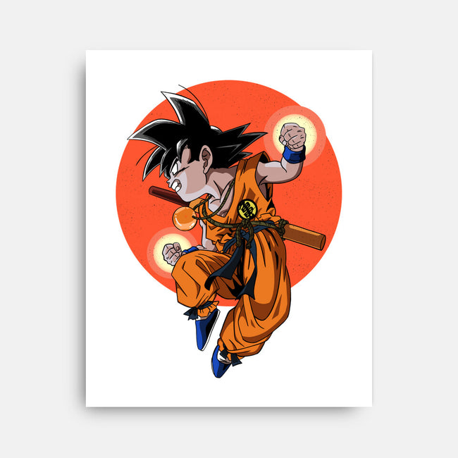 Little Kid Goku-none stretched canvas-Tri haryadi