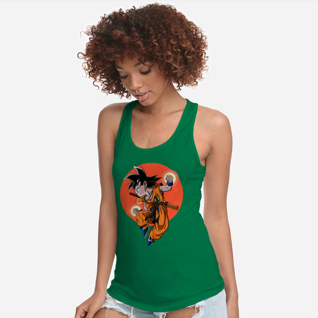 Little Kid Goku-womens racerback tank-Tri haryadi